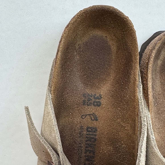 Birkenstock Beige Suede Double Strap Sandals Womens Size 38 - Picture 10 of 14